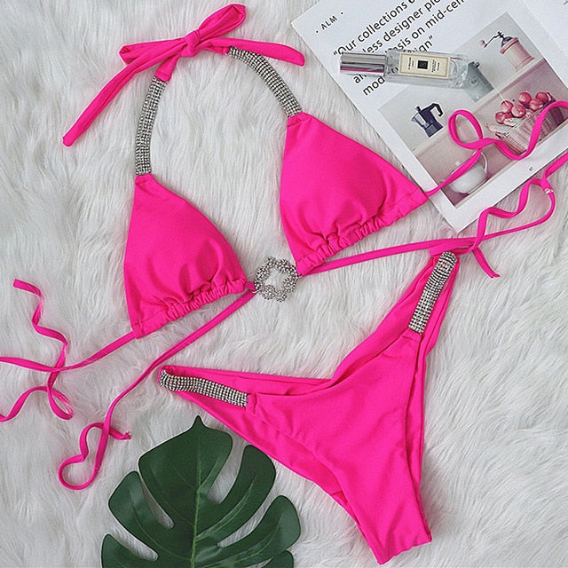 Wet Dream Crystal Bikini Set